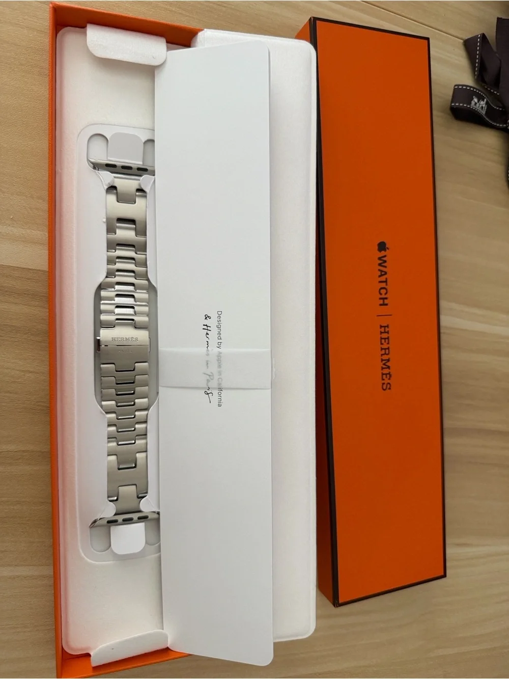 Hermes Apple Watch Single Tour 46mm Stainless Steel Watch Link Bracelet - Silver